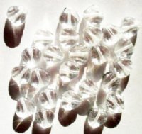 25 8mm Crystal Flat Glass Shell Beads